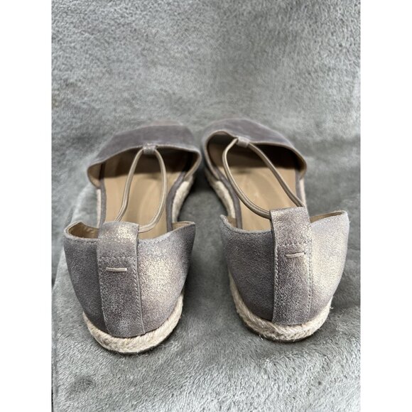 Eileen Fisher Women’s Espadrille Sandals 9.5 Gold Leather Fisherman Flats Strap - Picture 5 of 7